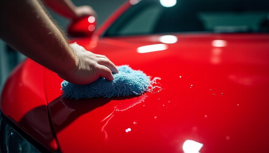 Processo di detailing professionale su auto di lusso