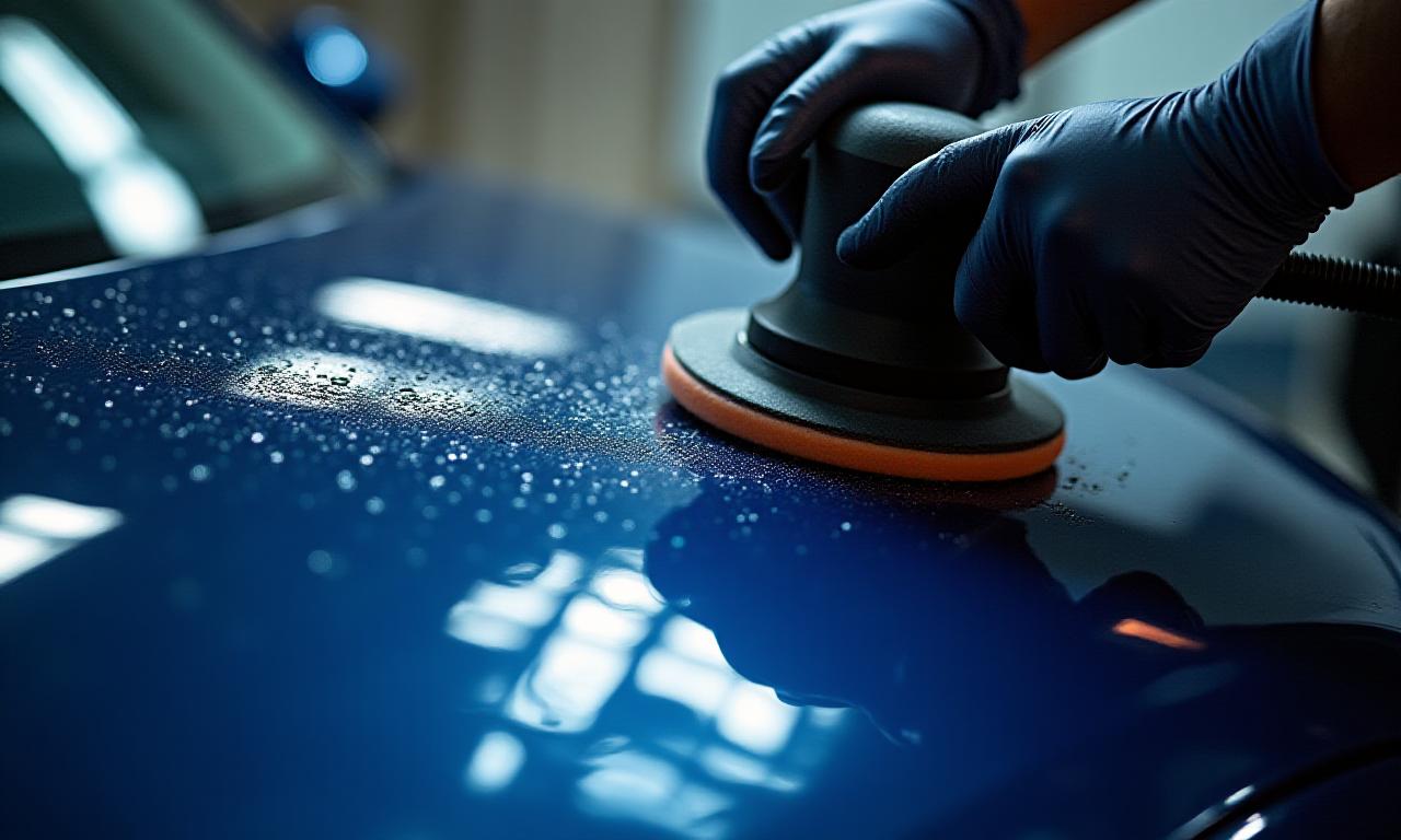 Dettaglio lucidatura carrozzeria professionale